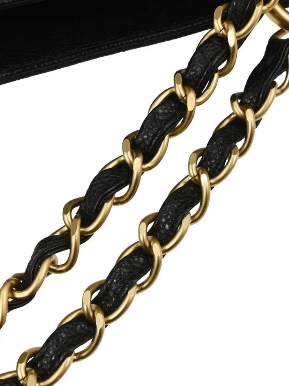 Chanel Black Calfskin GST Tote Chain Handbag 188869